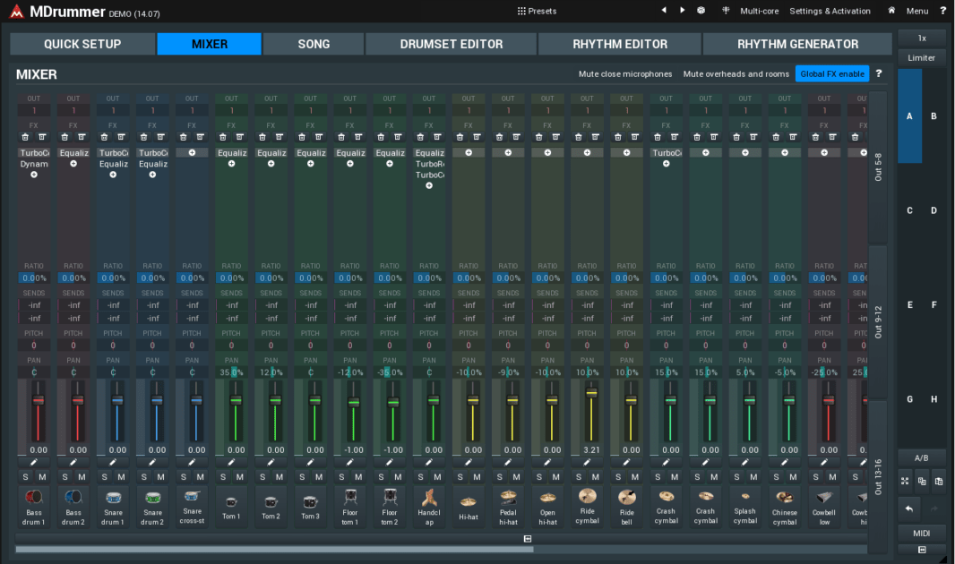 MeldaProduction MDrummer Review 7 MeldaProduction MDrummer Review mixer