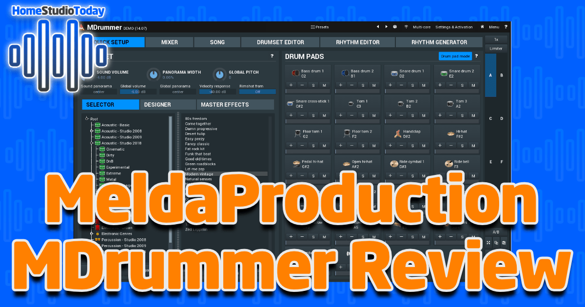 MeldaProduction MDrummer Review - HomeStudioToday