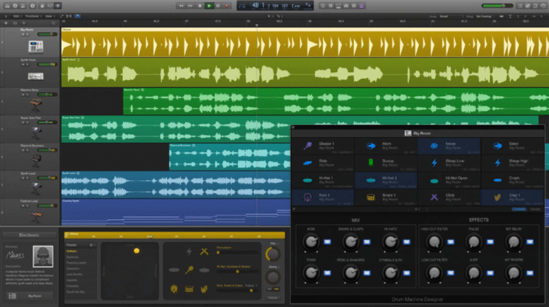 Choosing the Best Digital Audio Workstation for your Home Studio 11 Logic Pro X Screenshot