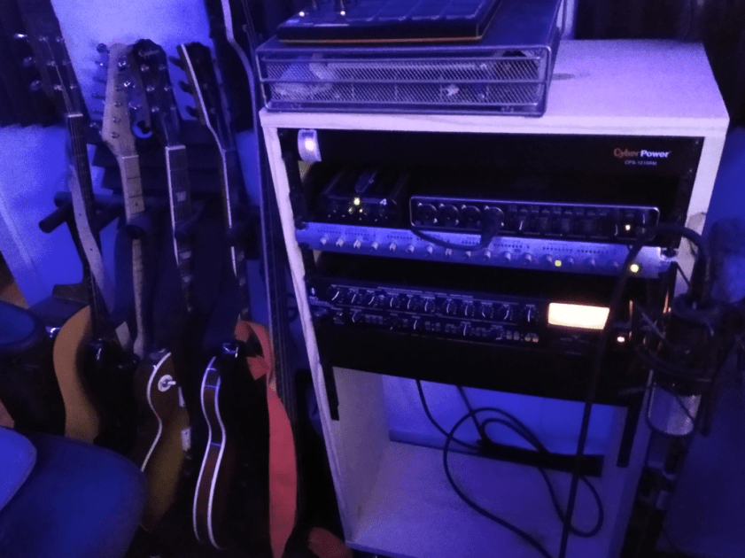 How To Build a Rack for Home Studio 9 How To Build a Rack for Home Studio - assembled mood lighting