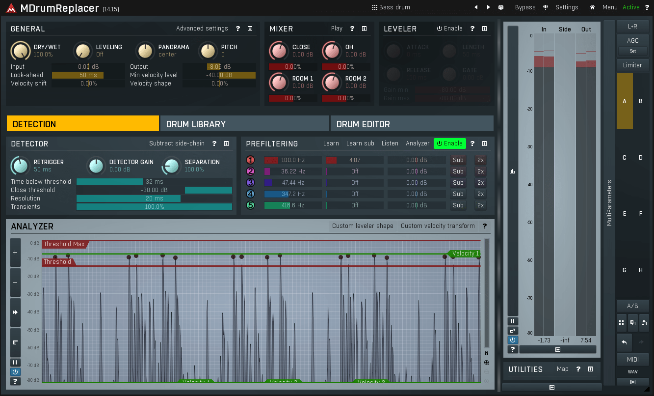 MeldaProduction MDrumReplacer Review Main Plugin Image